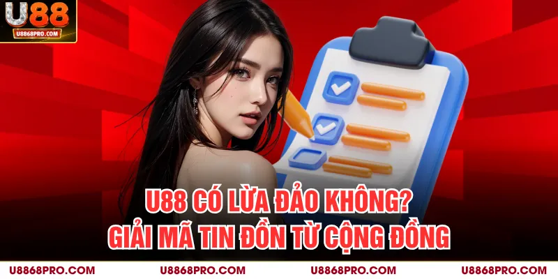 U88 có lừa đảo không? Giải mã tin đồn từ cộng đồng
